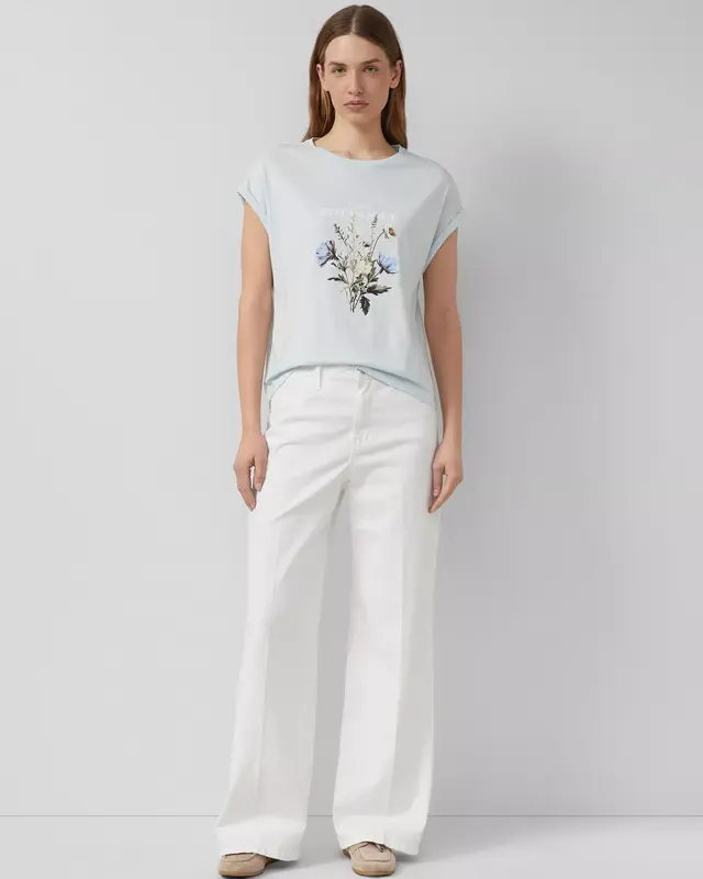 S. Oliver T-Shirt Frontprint - Blue