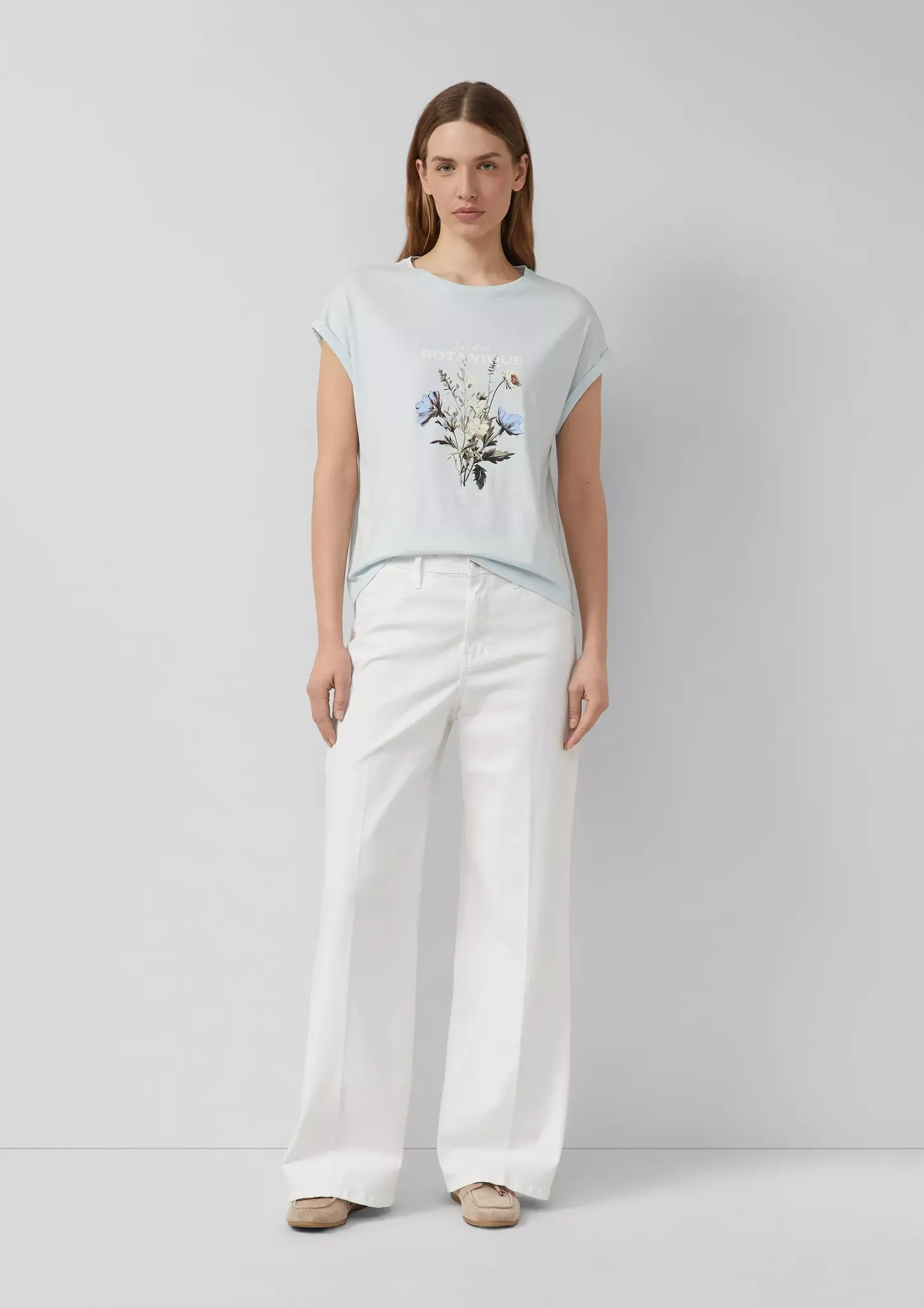 S. Oliver T-Shirt Frontprint - Blue