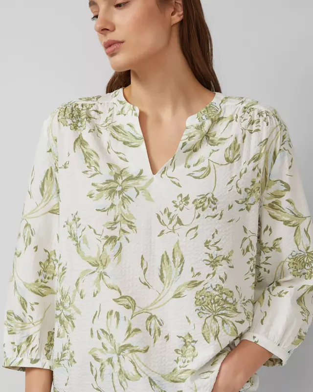 S. Oliver Seersucker Bluse - Green