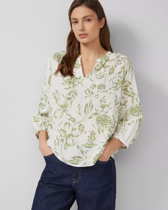 S. Oliver Seersucker Blouse - Green