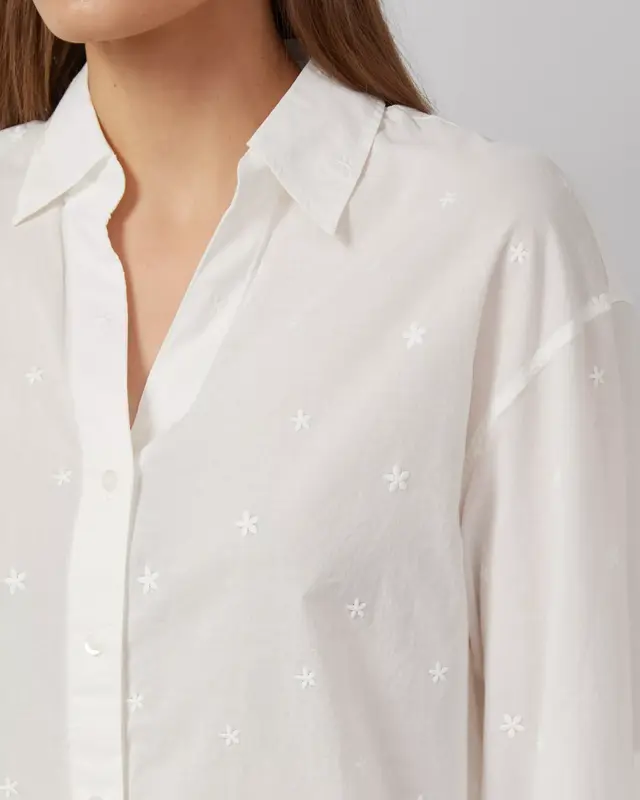 S. Oliver Blouse with Embroidery - Cream