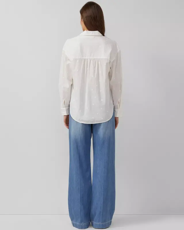 S. Oliver Bluse mit Stickerei - Cream