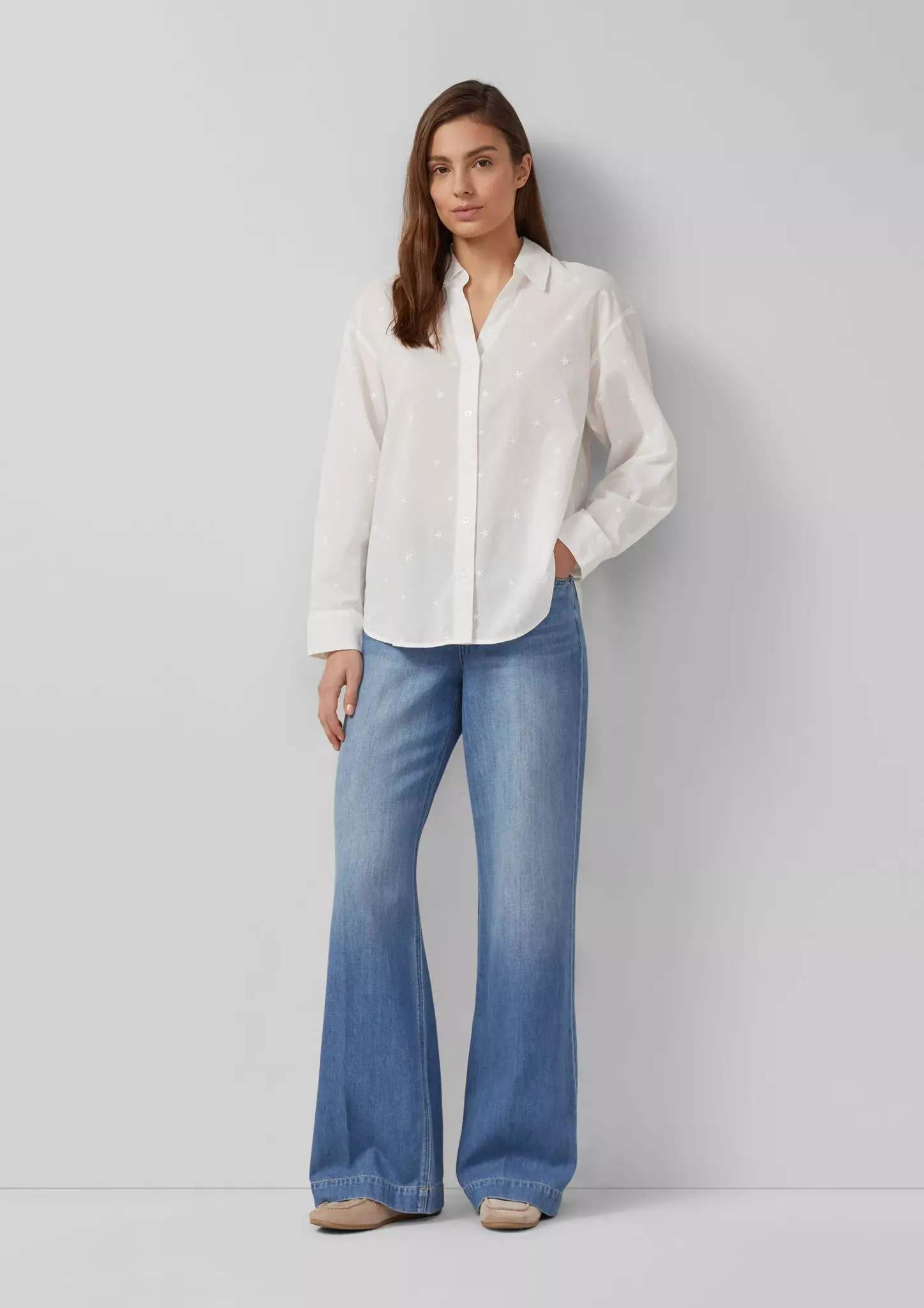 S. Oliver Geborduurde Blouse - Cream