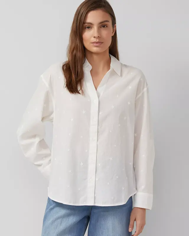S. Oliver Geborduurde Blouse - Cream