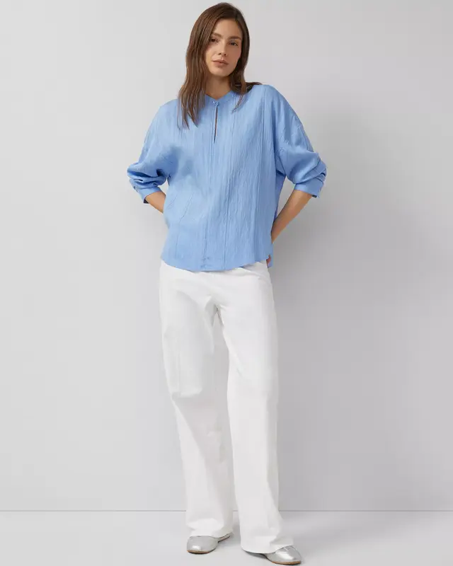 S. Oliver Structured Blouse - Blue
