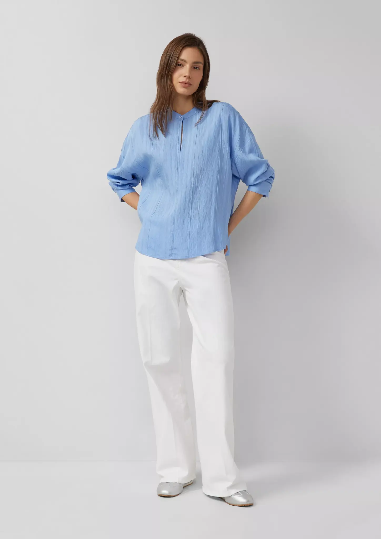 S. Oliver Structured Blouse - Blue