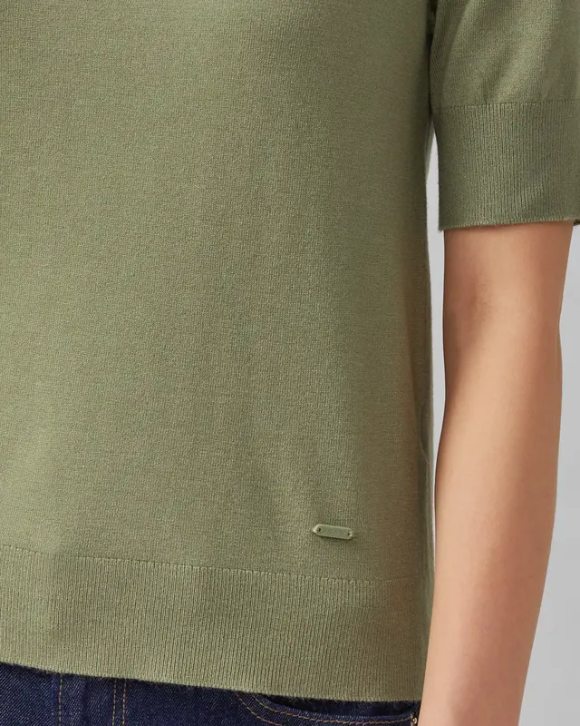 S. Oliver Kurzarm Pullover - Olive Green