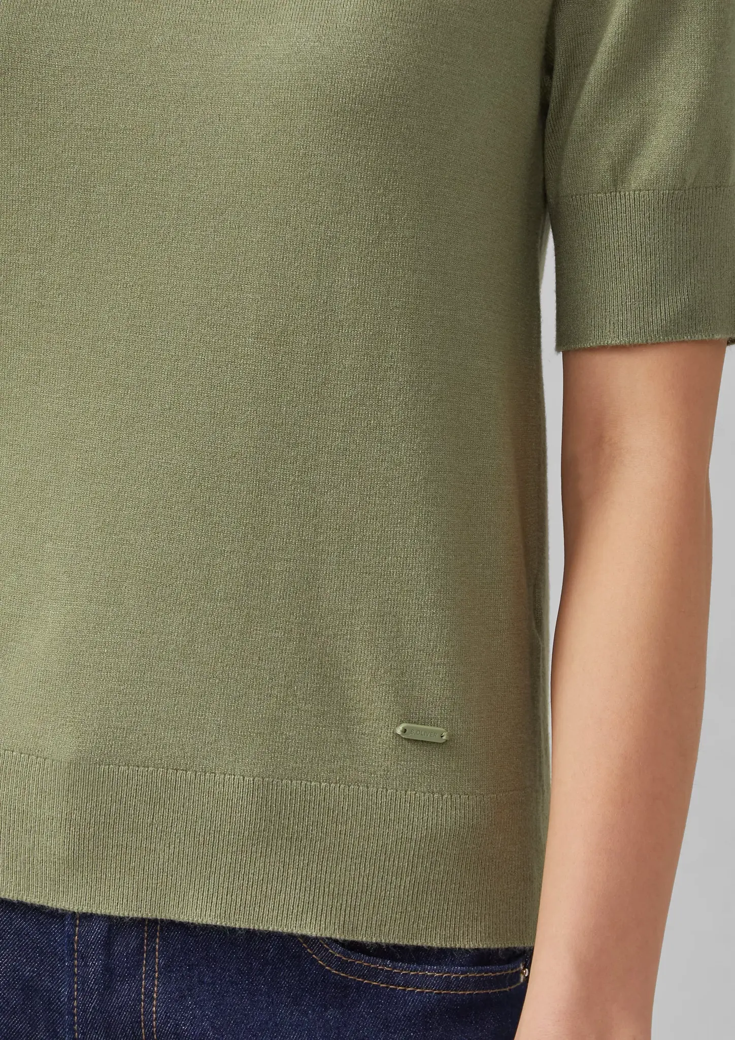 S. Oliver Short Sleeve Jumper - Olive Green