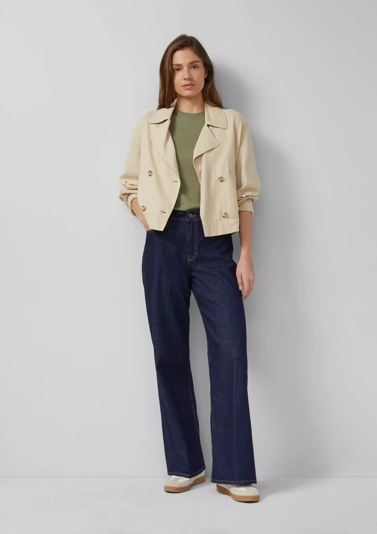 S. Oliver Kurzarm Pullover - Olive Green