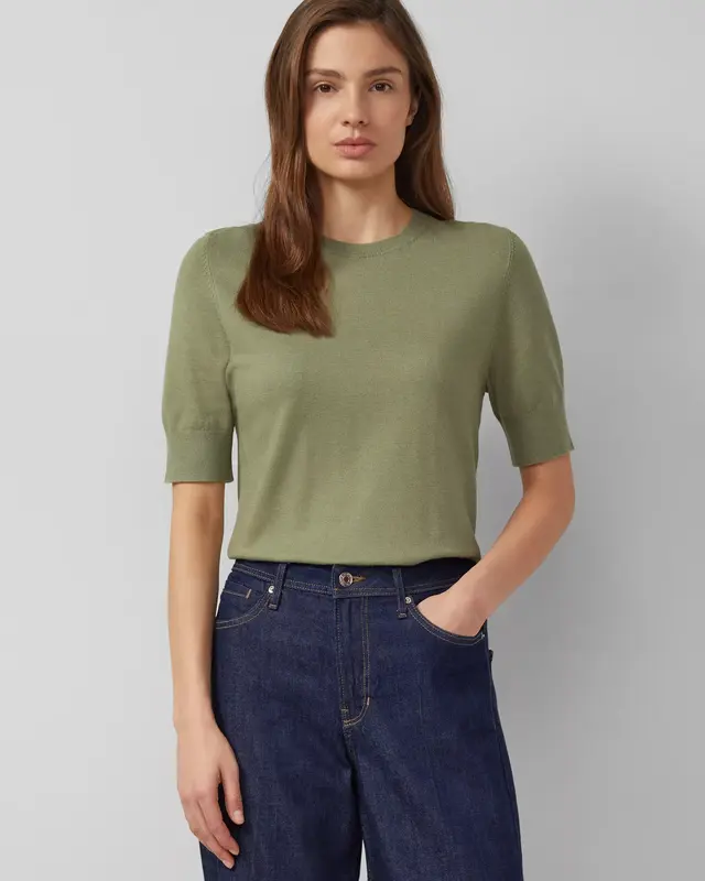 S. Oliver Short Sleeve Jumper - Olive Green