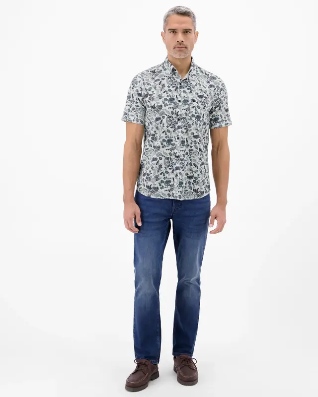 Lerros Kurzarm Shirt - Broken White