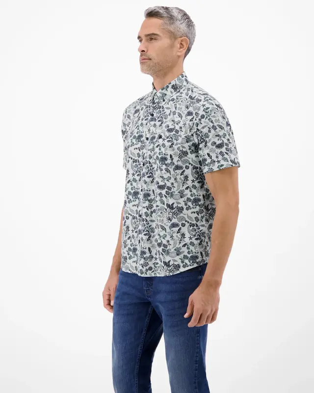 Lerros Kurzarm Shirt - Broken White