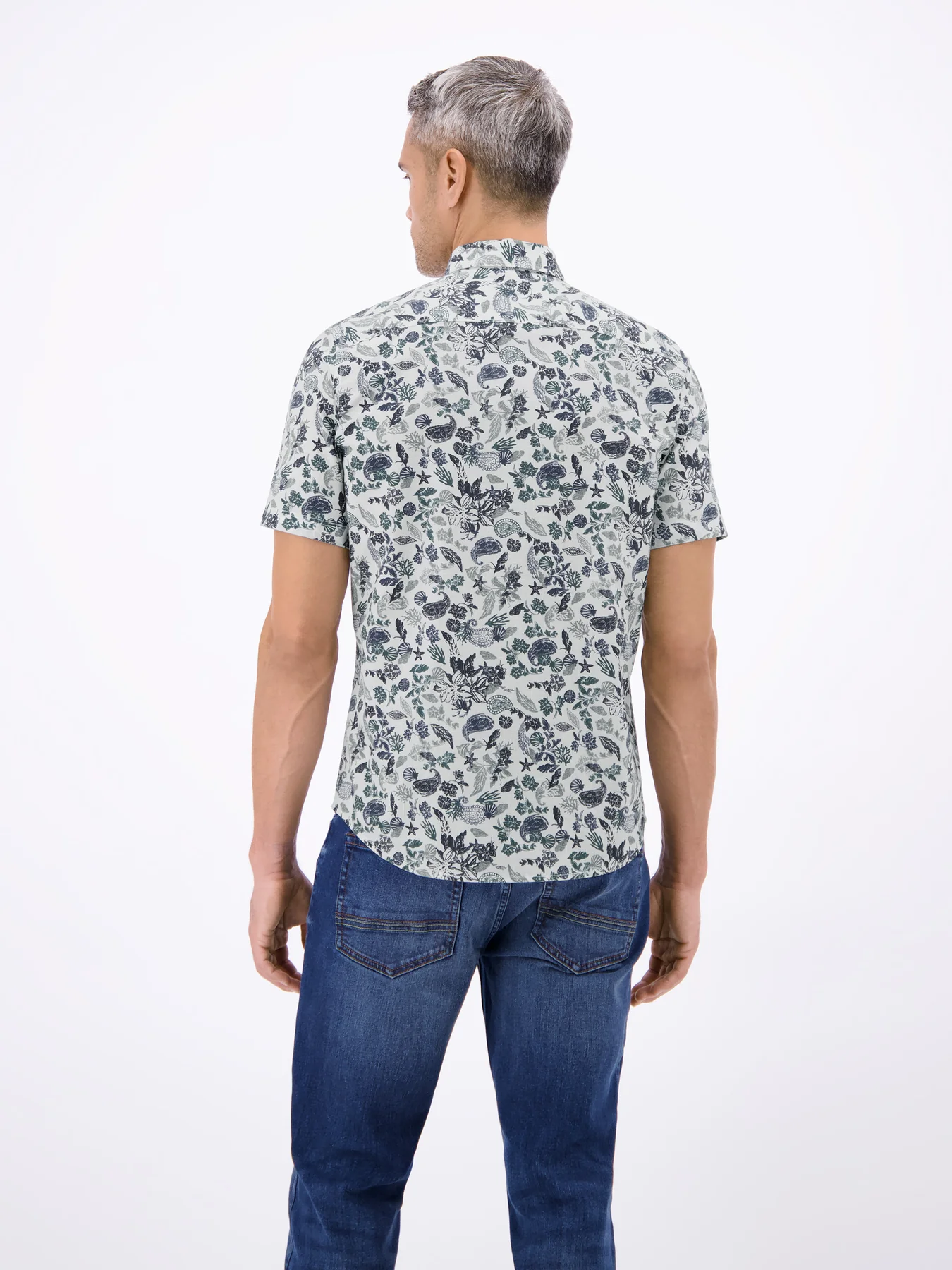 Lerros Kurzarm Shirt - Broken White