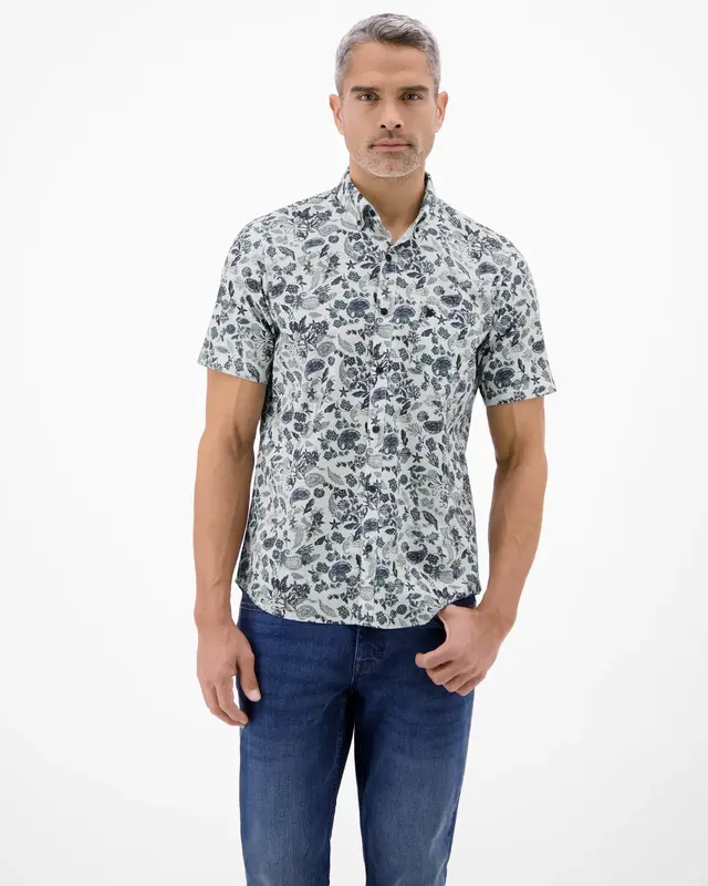 Lerros Kurzarm Shirt - Broken White