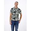Poloshirt Floral Print - Storm Grey