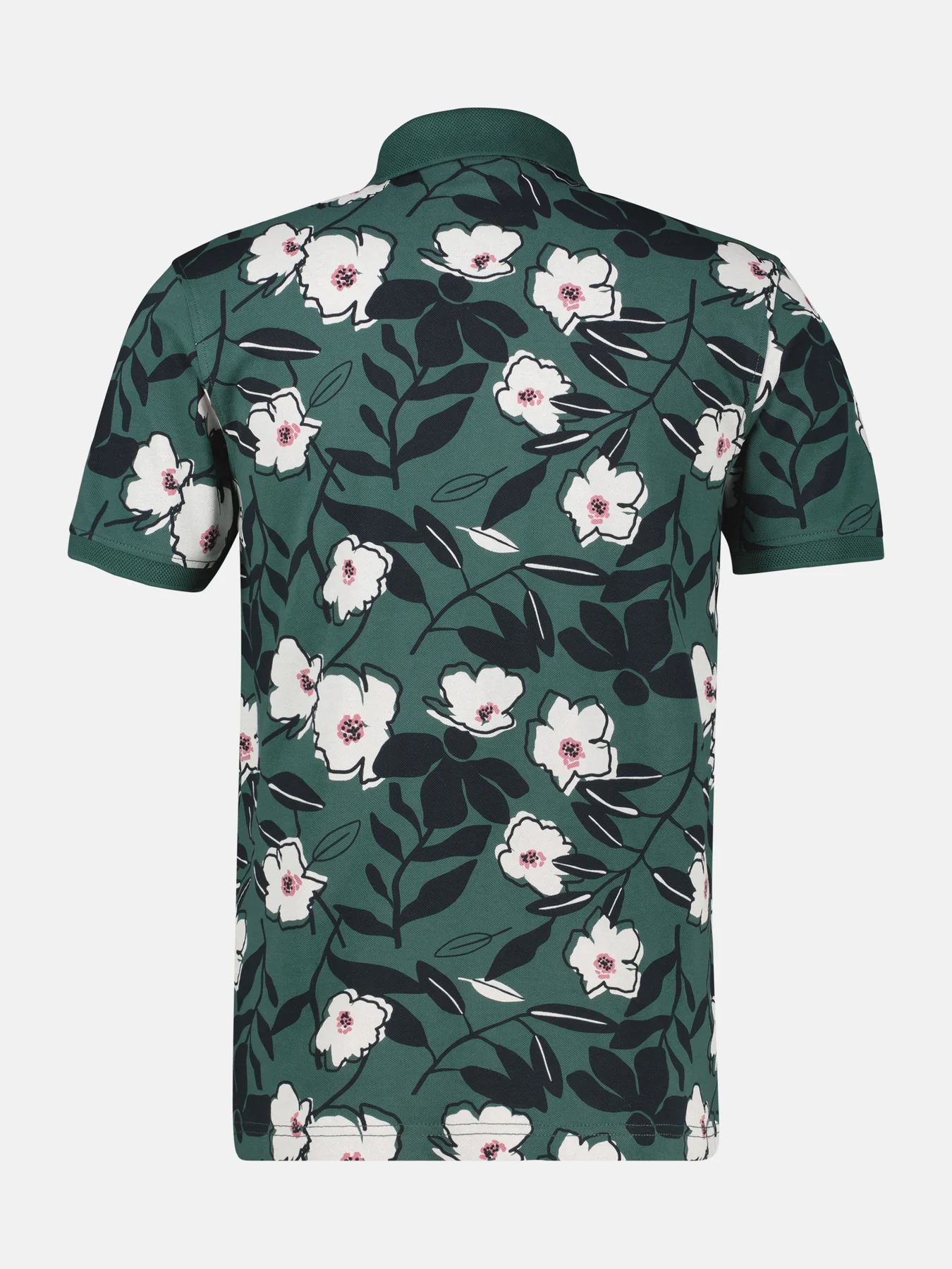 Lerros Poloshirt Blumenprint - Soft Teal
