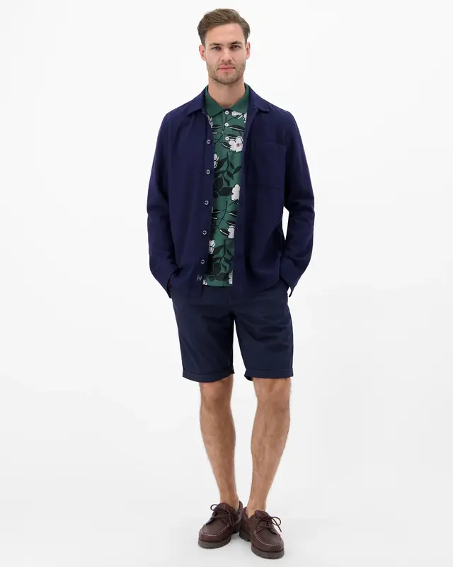 Lerros Poloshirt Blumenprint - Soft Teal