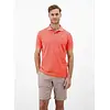 Poloshirt, Striped Piqué - Vivid Red