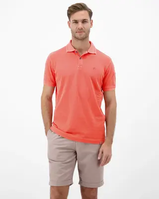 Lerros Poloshirt, Striped Piqué - Vivid Red