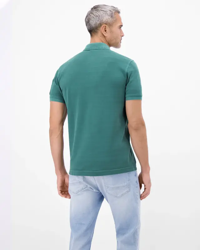 Lerros Poloshirt, Streifen Piqué - Soft Teal