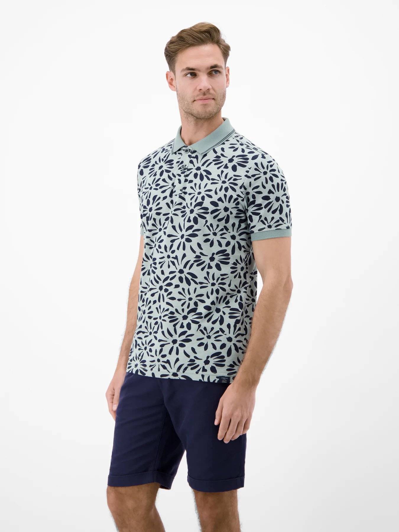 Lerros Two-Tone Poloshirt - Storm Grey