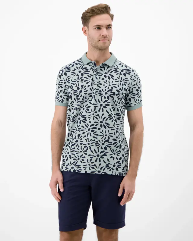 Lerros Two-Tone Poloshirt - Storm Grey