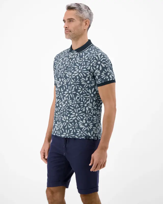 Lerros Two-Tone Poloshirt - Classic Navy