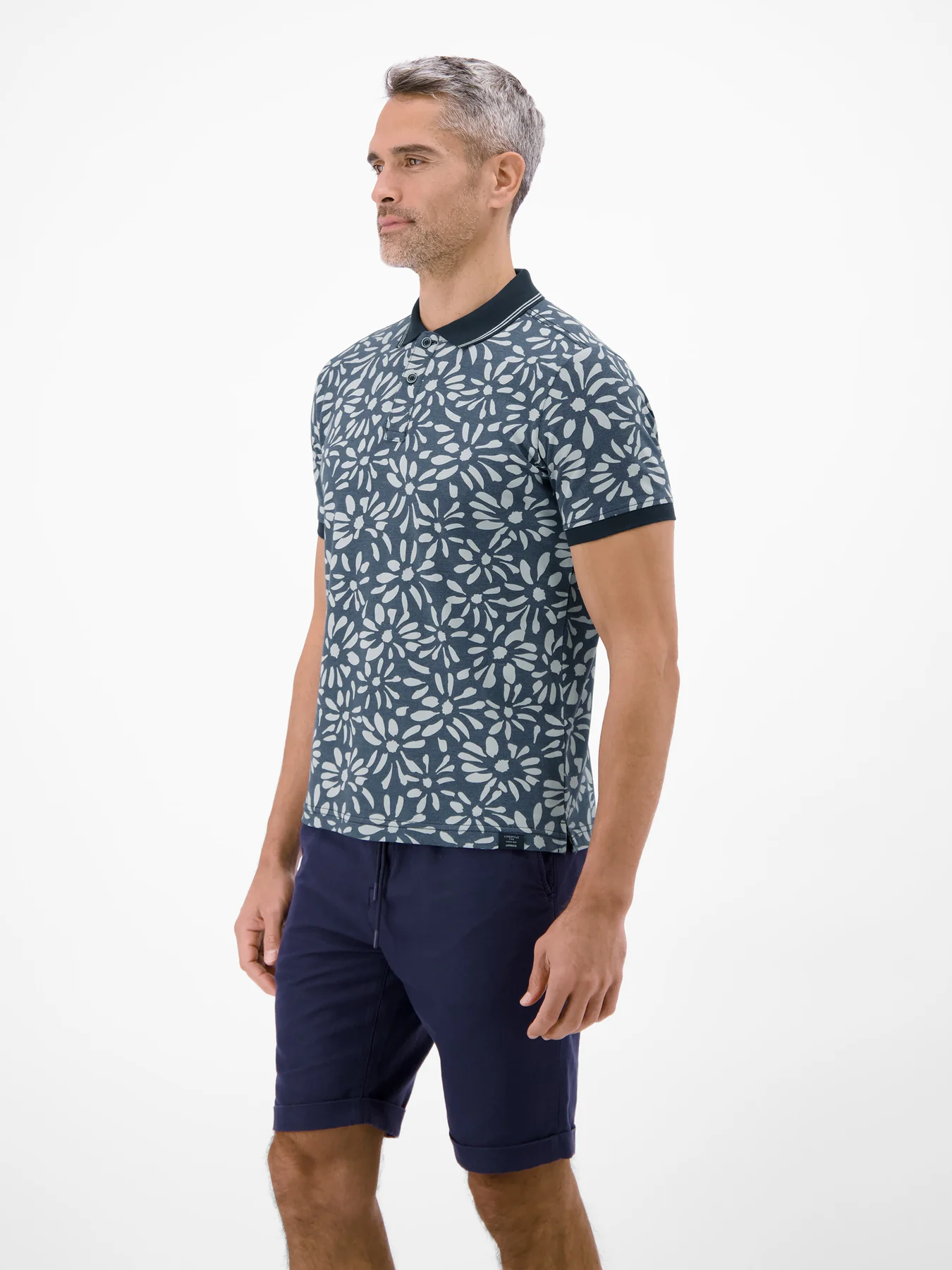 Lerros Two-Tone Poloshirt - Classic Navy