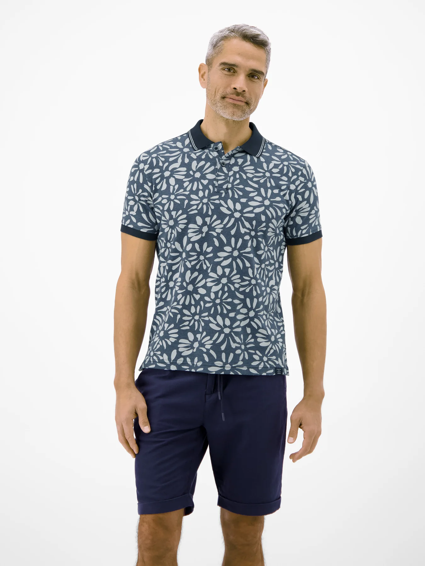 Lerros Two-Tone Poloshirt - Classic Navy