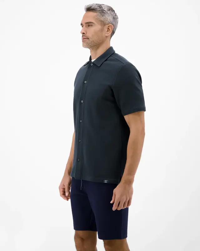 Lerros Poloshirt Doorlopende Knoopsluiting - Classic Navy