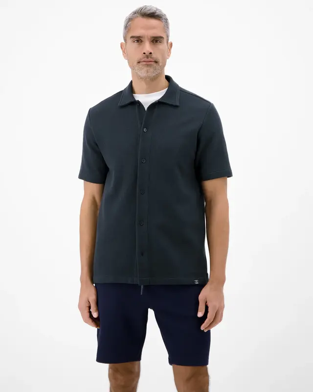 Lerros Poloshirt Doorlopende Knoopsluiting - Classic Navy