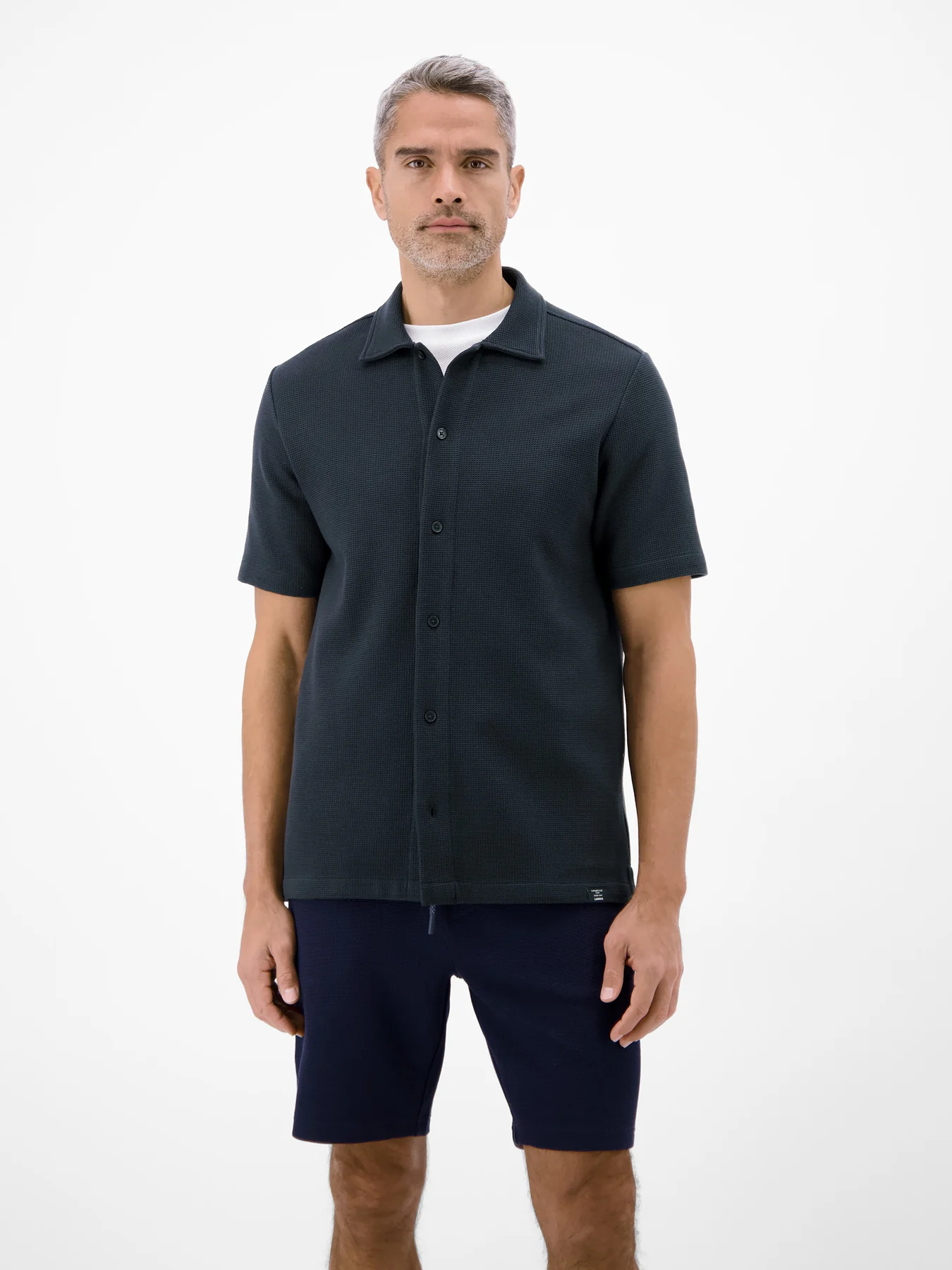 Lerros Poloshirt Lange Knopfleiste - Classic Navy