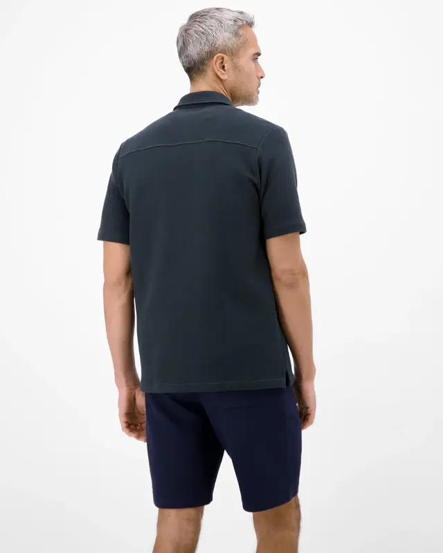 Lerros Poloshirt Doorlopende Knoopsluiting - Classic Navy