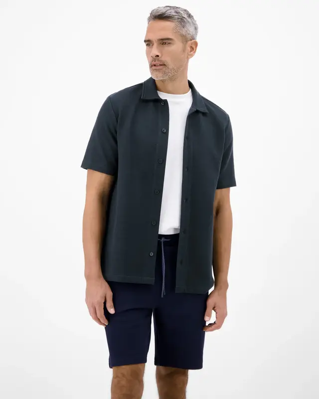 Lerros Poloshirt Doorlopende Knoopsluiting - Classic Navy