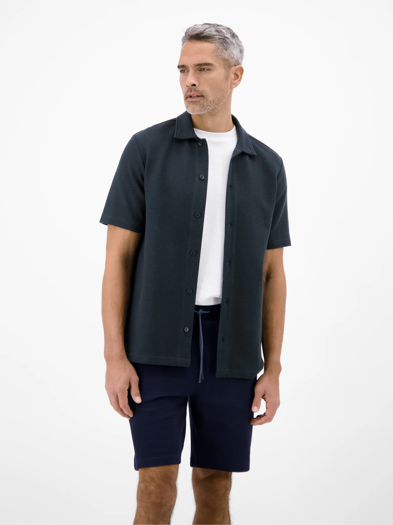 Lerros Poloshirt Doorlopende Knoopsluiting - Classic Navy