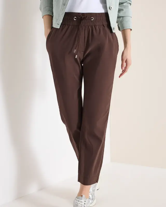 Cecil Summer Stretch Broek Tracey - Brown Cacao