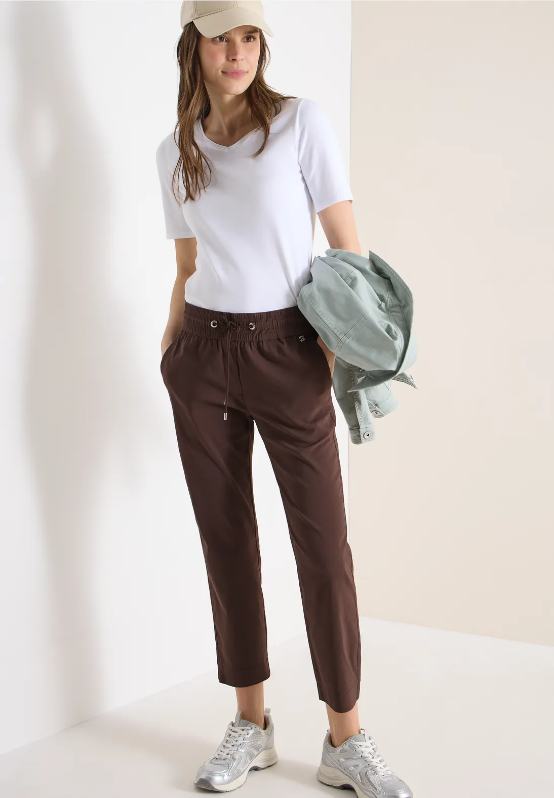 Cecil Summer Stretch Pants Tracey - Brown Cacao