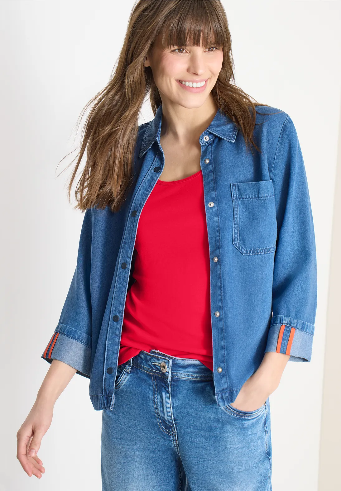 Cecil Basic Top Linda - Glazed Apple Red