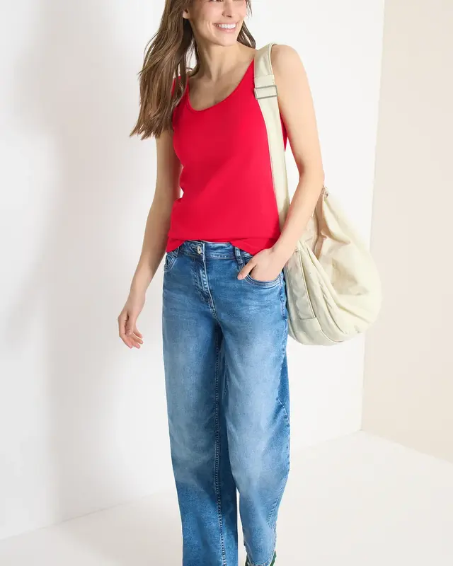 Cecil Basic Top Linda - Glazed Apple Red