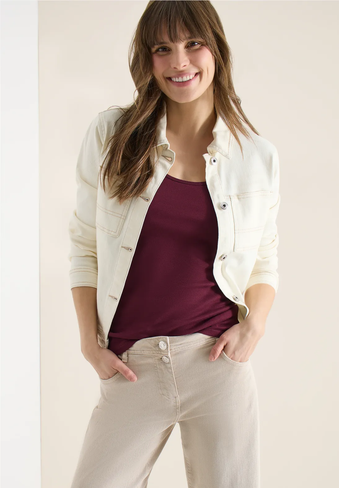 Cecil Basic Top Linda - Sweet Grape Red