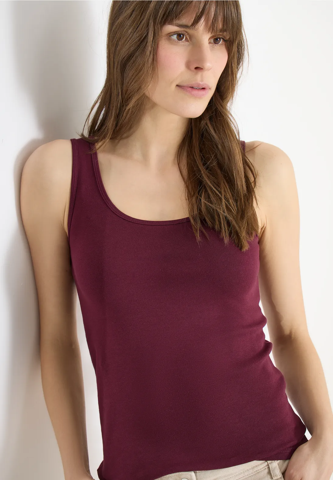 Cecil Basic Top Linda - Sweet Grape Red