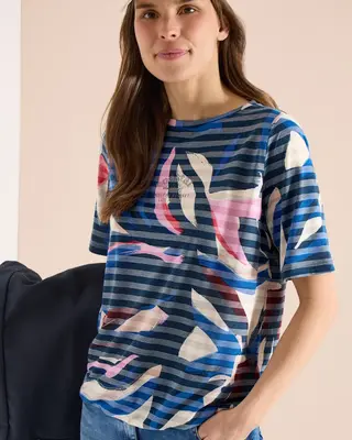 Cecil Burn-Out Shirt - Universal Blue