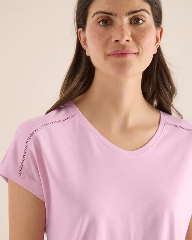 Cecil V-hals Shirt - Light Blush Rose