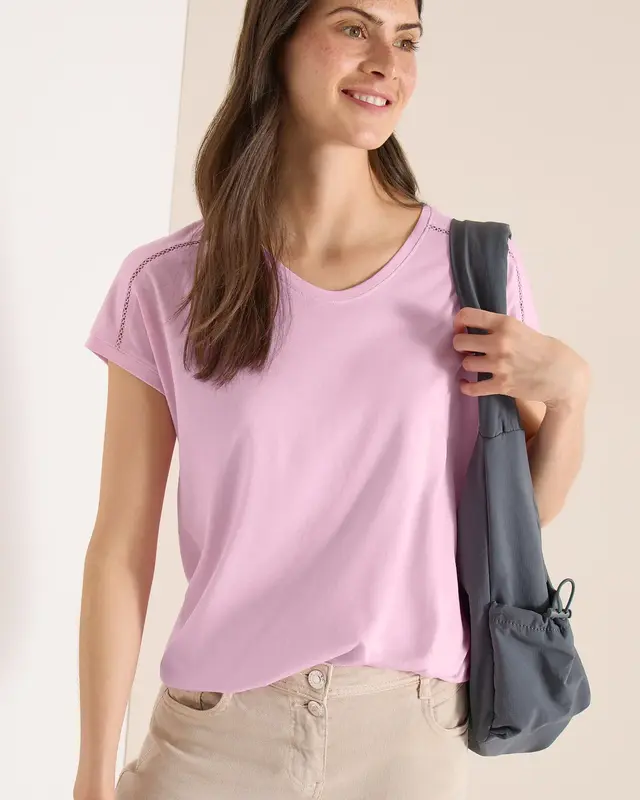 Cecil V-hals Shirt - Light Blush Rose