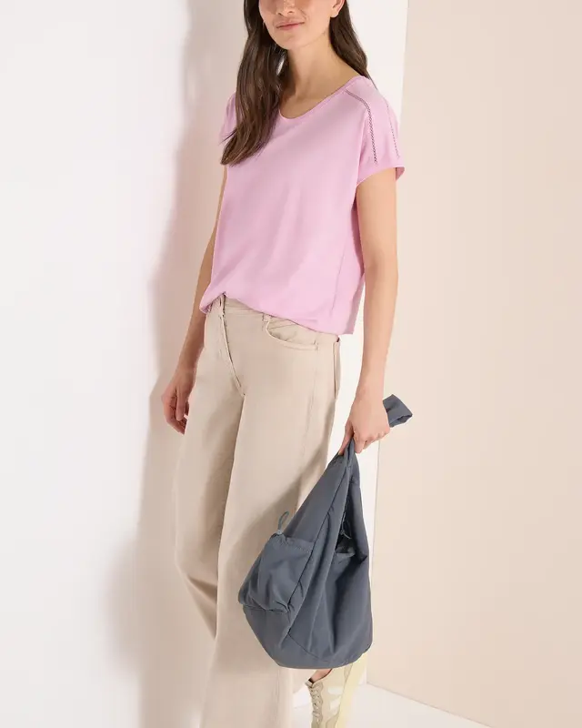 Cecil V-Neck Shirt - Light Blush Rose