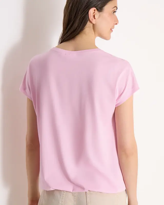 Cecil V-hals Shirt - Light Blush Rose