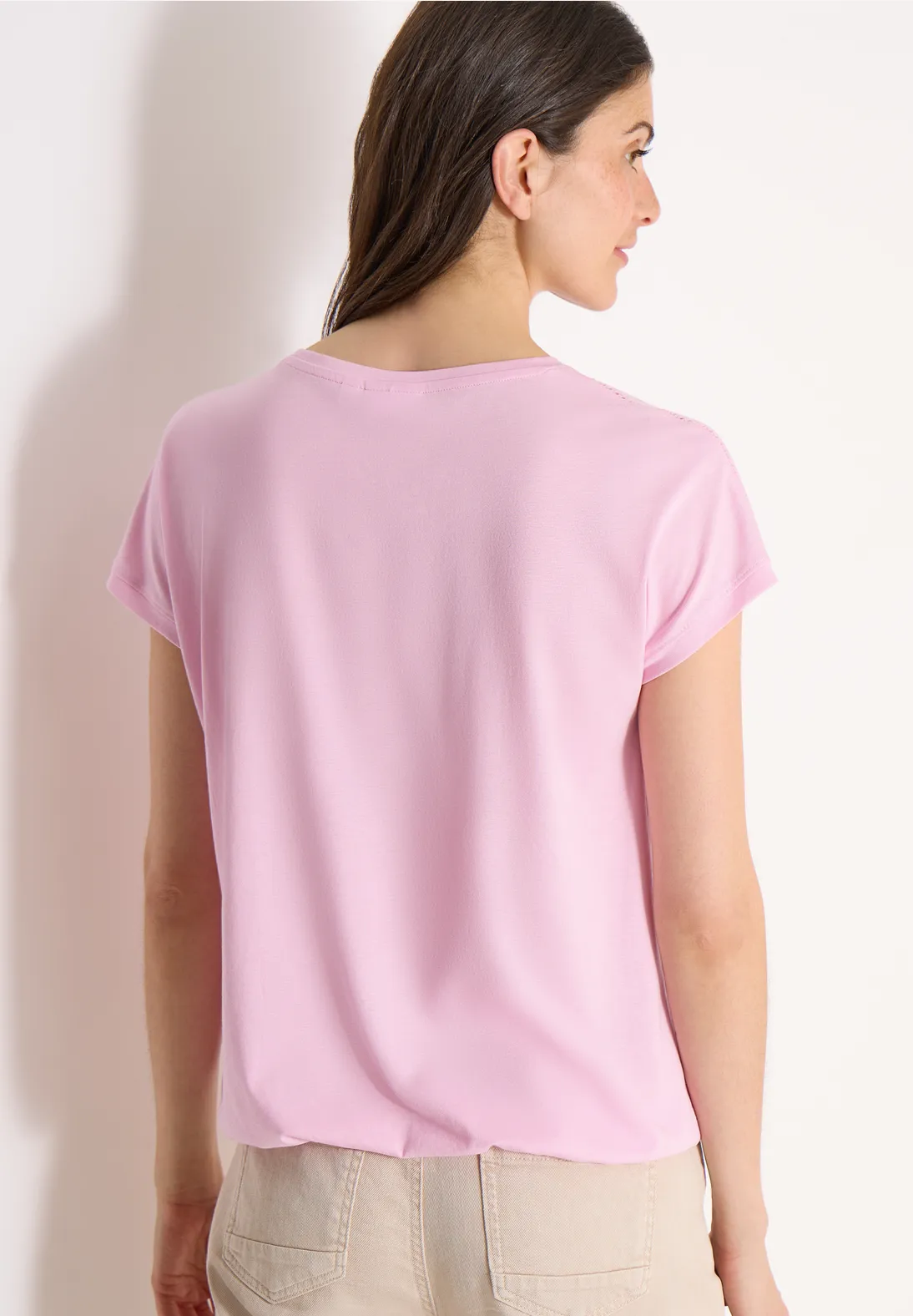 Cecil V-hals Shirt - Light Blush Rose