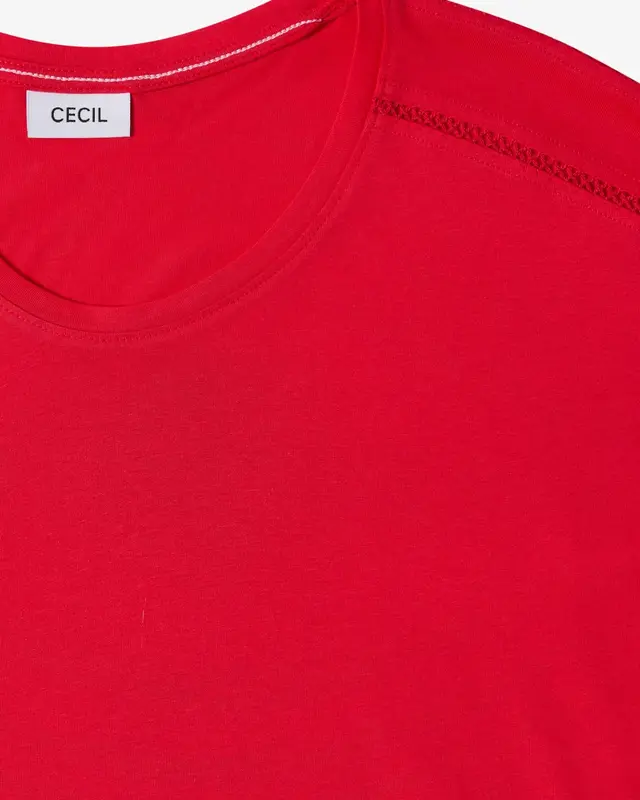 Cecil V-hals Shirt - Glazed Apple Red