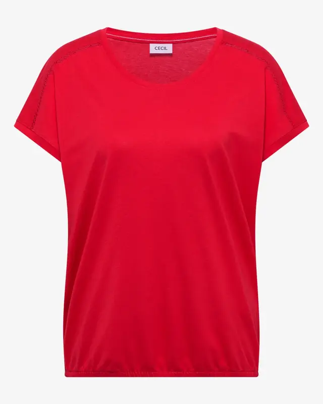 Cecil V-Neck Shirt - Glazed Apple Red