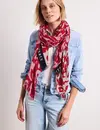 Street One Modal Sjaal Bloemenpatroon - Salsa Red